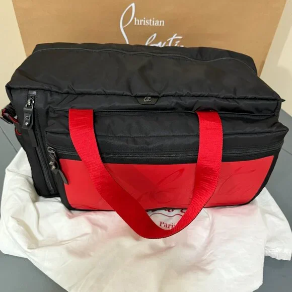 Christian Louboutin LOUBIDEAL SPORT BAG duffle BAG sneaker sole LARGE - Picture 15 of 16